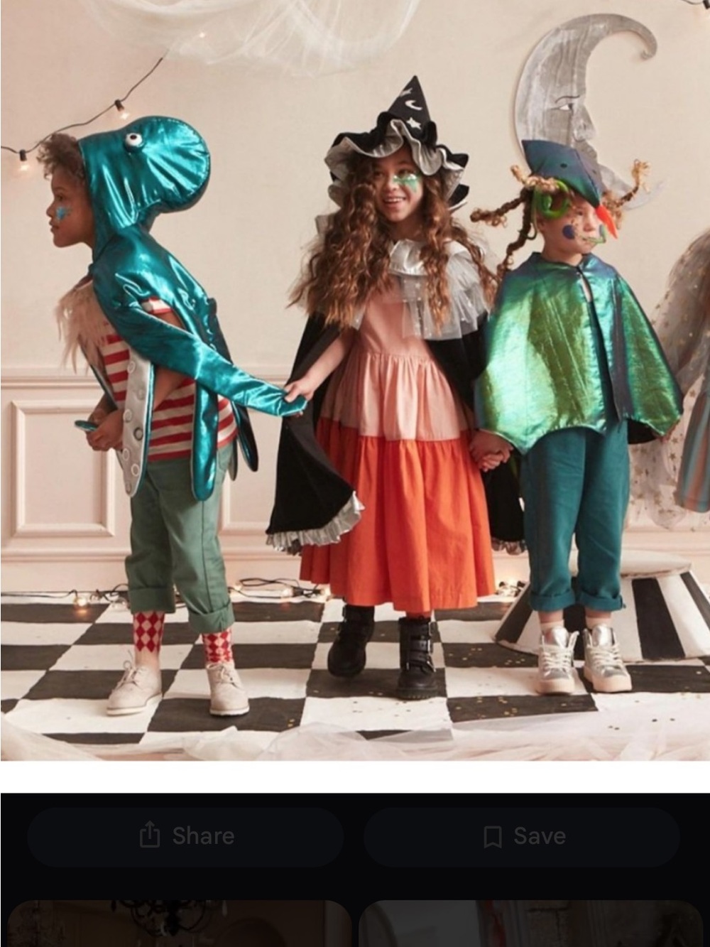 Kids Meri Meri Teal Shimmer Octopus Costume - Child's Sea Creature Outfit